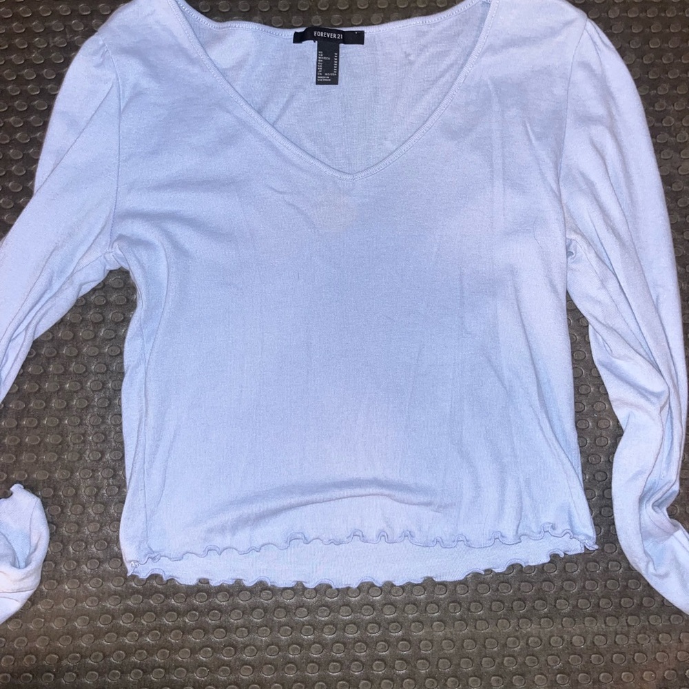 Light blue long sleeve.